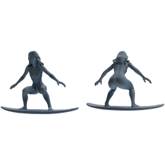Detail view of MRY-SFW LYTR790 Surfing Figure Modern Model 4 pcs Miniature Car Diorama Figures Scene Props Accessories Resin Model