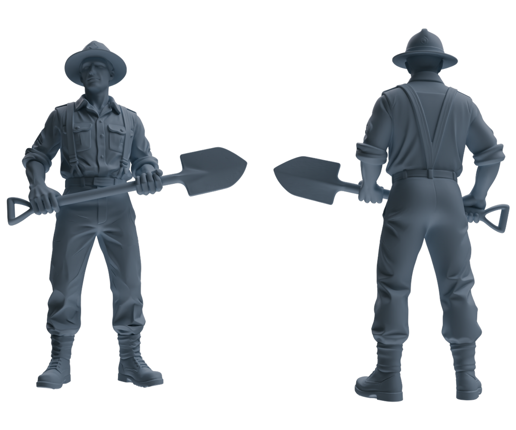 MRY-SFW SSTR201 Miniatures Soldier Model Kit Multi-Pose Combat Engineer Soldier Modern Model 6 pcs