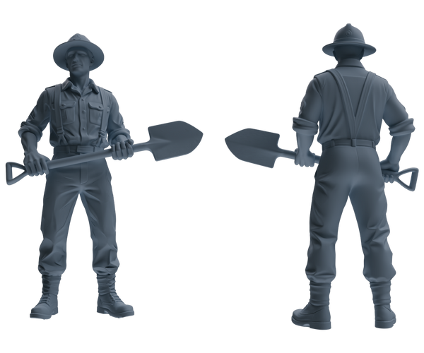 MRY-SFW SSTR201 Miniatures Soldier Model Kit Multi-Pose Combat Engineer Soldier Modern Model 6 pcs