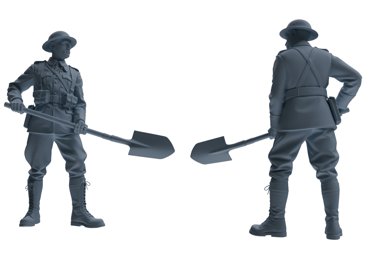 MRY-SFW SSTR177 Miniatures Soldier Model Kit Combat Engineer Soldier Modern Model 6 pcs