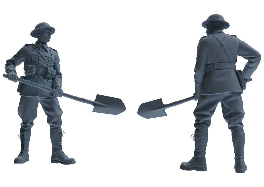MRY-SFW SSTR177 Miniatures Soldier Model Kit Combat Engineer Soldier Modern Model 6 pcs