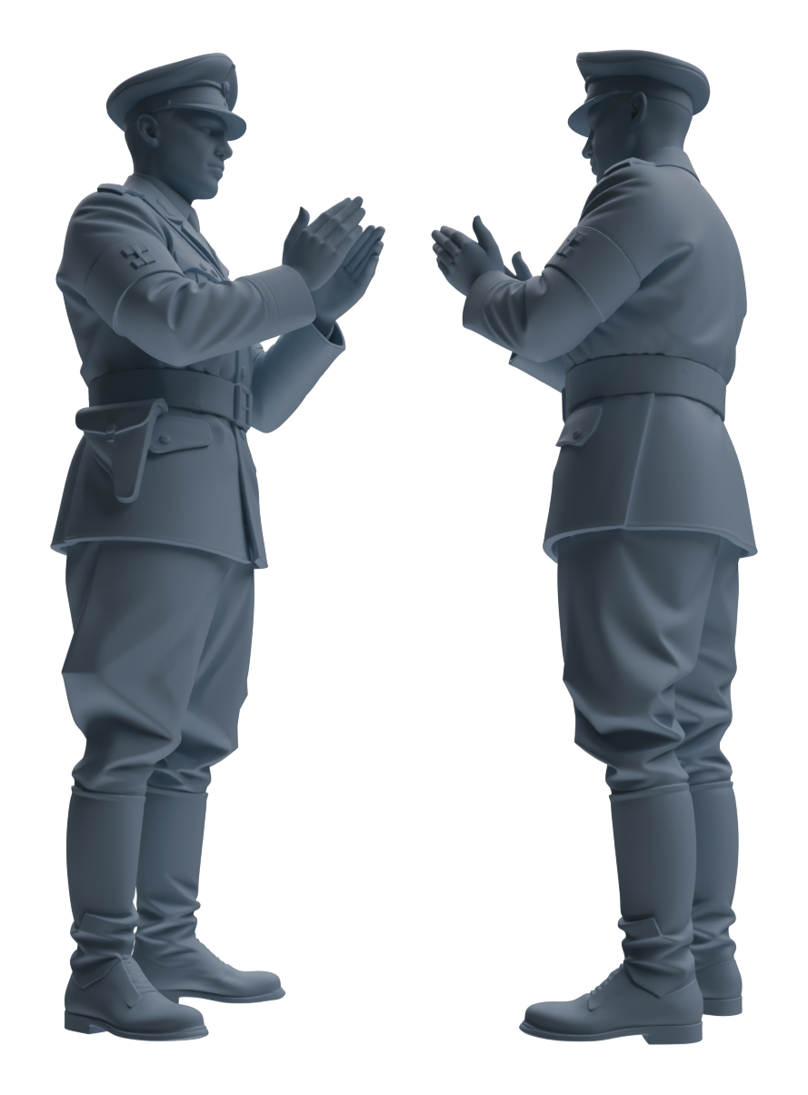 Detail view of MRY-SFW LYGR588 WWII French Army Six-Person Entertainment Group Model