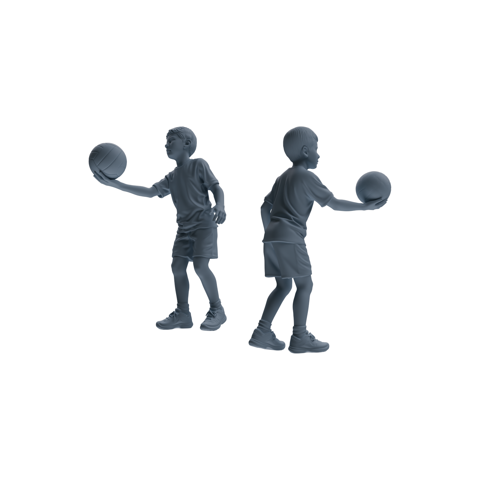 Detail view of MRY-SFW LYTR819 Child Basketball Player Figure Modern Model 6 pcs Miniature Car Diorama Figures Scene Props Accessories Resin Model