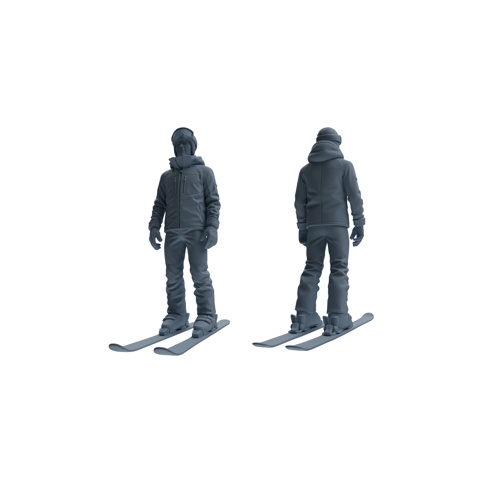 Detail view of MRY-SFW LYTR803 Skiing Figure Modern Model 6 pcs Miniature Car Diorama Figures Scene Props Accessories Resin Model