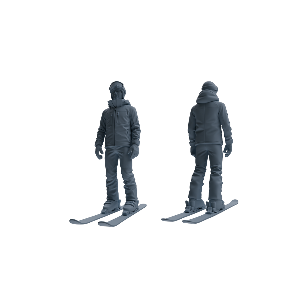 Detail view of MRY-SFW LYTR803 Skiing Figure Modern Model 6 pcs Miniature Car Diorama Figures Scene Props Accessories Resin Model