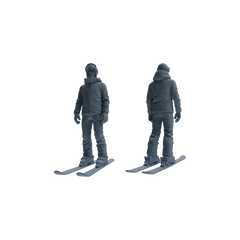 Detail view of MRY-SFW LYTR803 Skiing Figure Modern Model 6 pcs Miniature Car Diorama Figures Scene Props Accessories Resin Model
