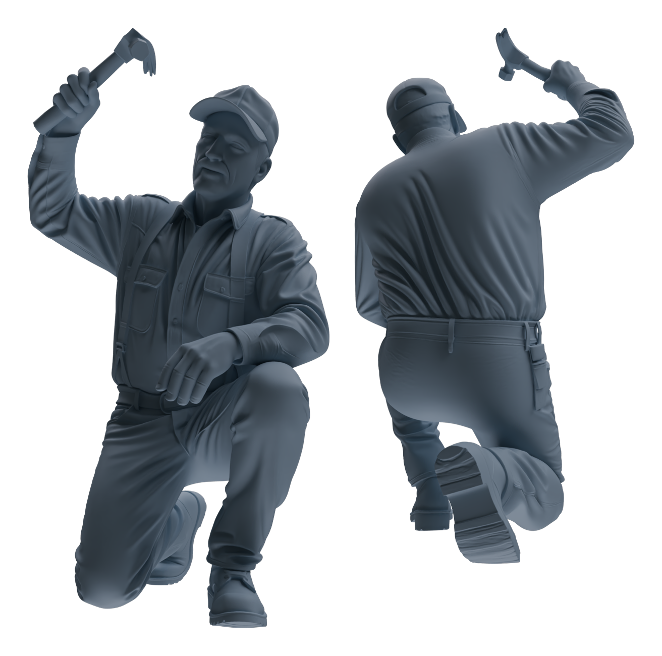 Detail view of MRY-SFW LYTR899 Workwear Worker Man Modern Model 4 pcs Model