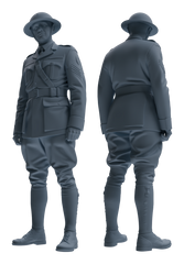 Detail view of MRY-SFW LYGR599 Historical WWII British Army Six-Person Daily Routine Model