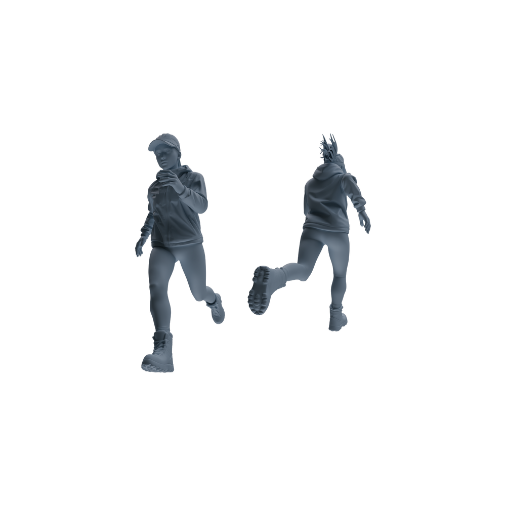 Detail view of MRY-SFW LYTR821 Outdoor Running Athlete Figure Modern Model 6 pcs Miniature Car Diorama Figures Scene Props Accessories Resin Model