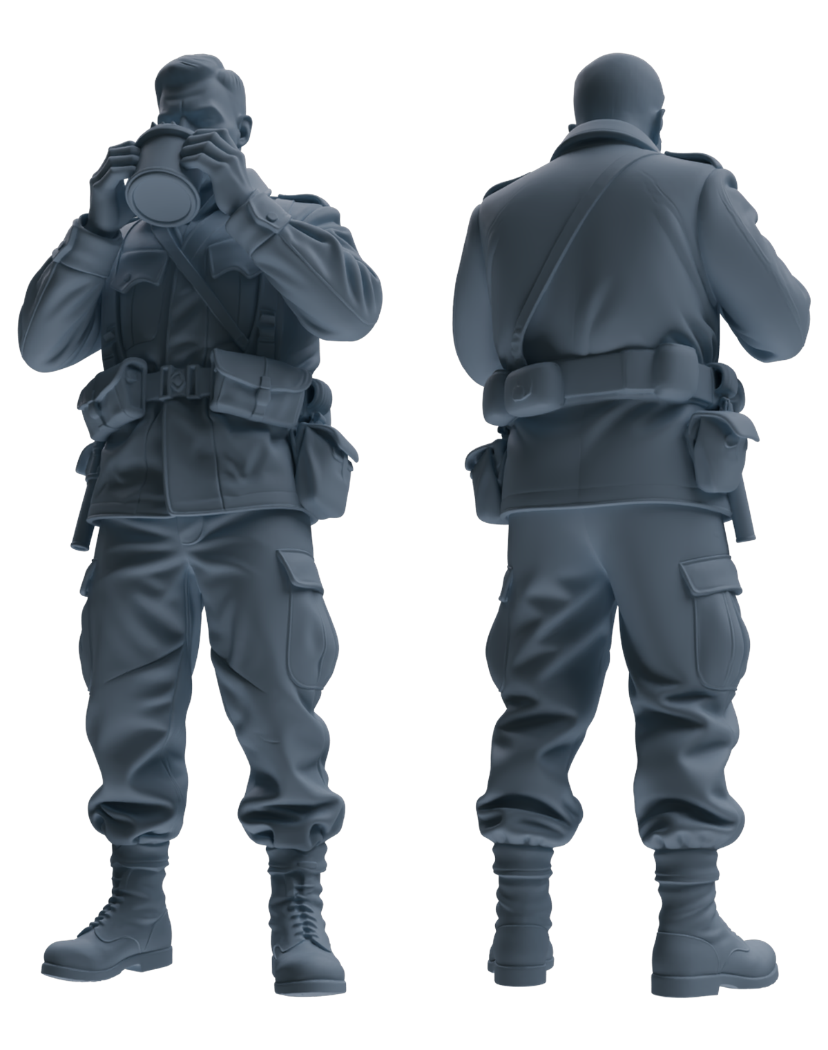 MRY-SFW SSTR200 Miniatures Soldier Model Kit Meal Time Soldier Pose Modern Model 3 pcs