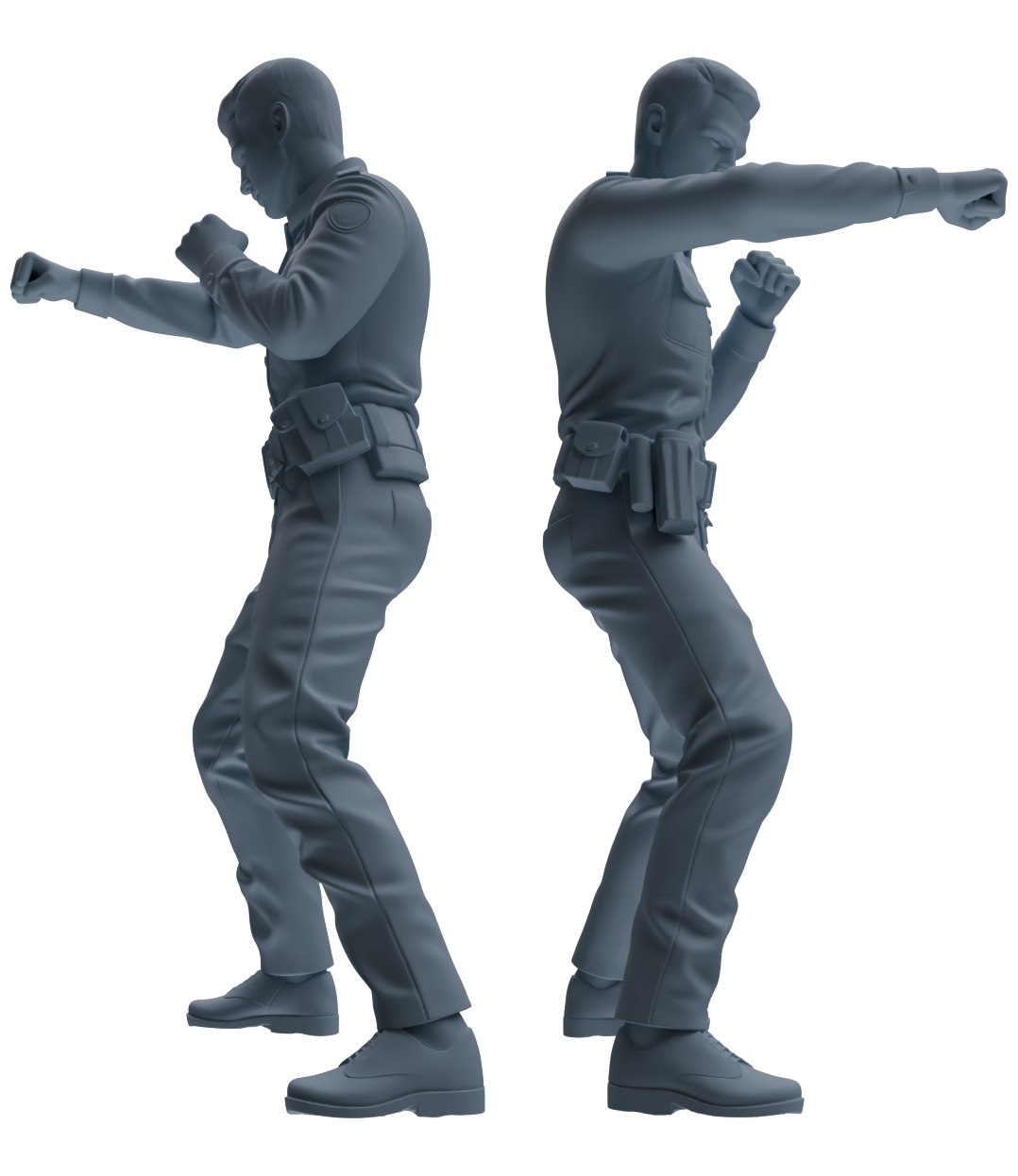 Detail view of MRY-SFW LYGR672 Los Angeles Patrol Police Six-Person Combat Group Model