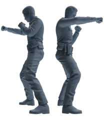 Detail view of MRY-SFW LYGR672 Los Angeles Patrol Police Six-Person Combat Group Model