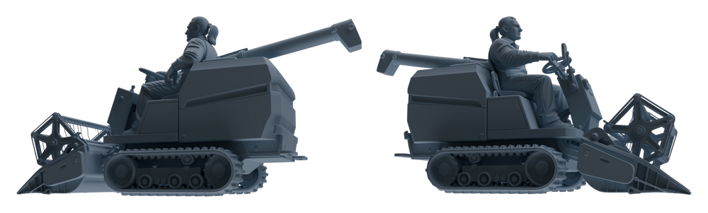 Detail view of MRY-SFW LYTR909 Farm Machinery Operator with Harvester Modern Model 4 pcs Model