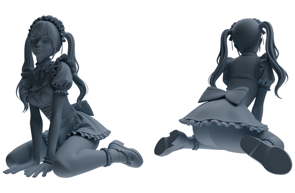 Detail view of MRY-SFW LYTR872 Maid Outfit Girl Figure Modern Model 3 pcs Model