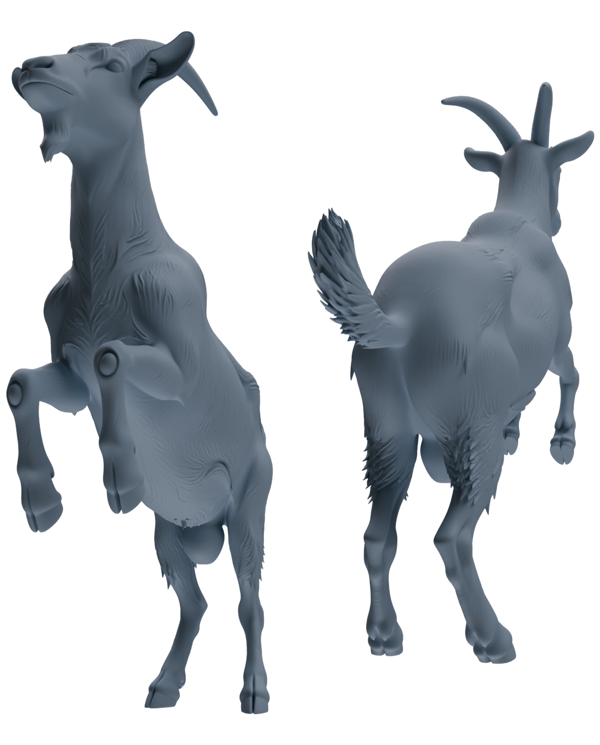 Detail view of MRY-SFW LYTR846 Farm Goat Pose Model 4 pcs Miniature Car Diorama Figures Scene Props Accessories Resin Model