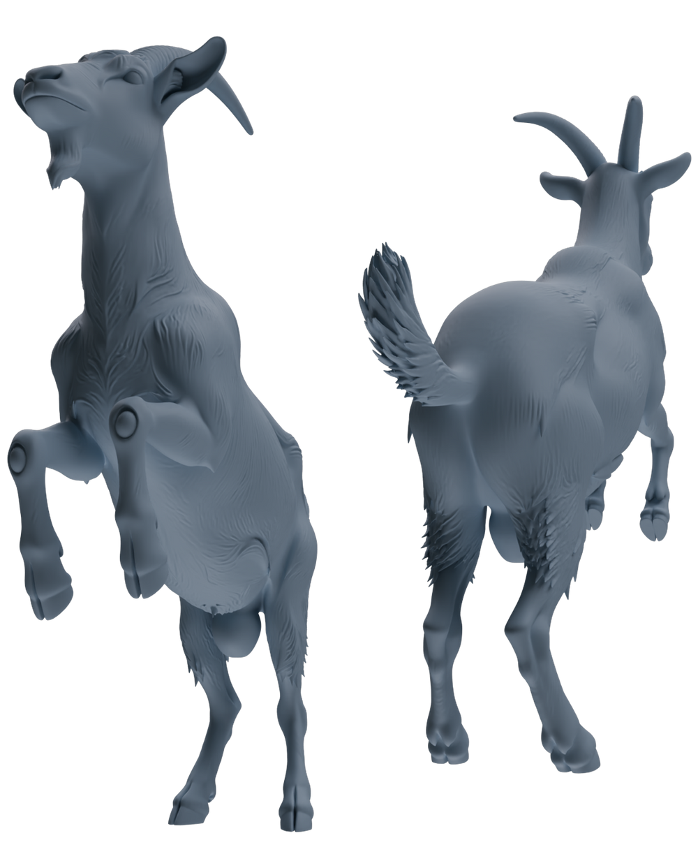 Detail view of MRY-SFW LYTR846 Farm Goat Pose Model 4 pcs Miniature Car Diorama Figures Scene Props Accessories Resin Model