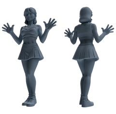 Detail view of MRY-SFW LYTR864 Cheerleader Girl Figure Modern Model 4 pcs Miniature Car Diorama Figures Scene Props Accessories Resin Model
