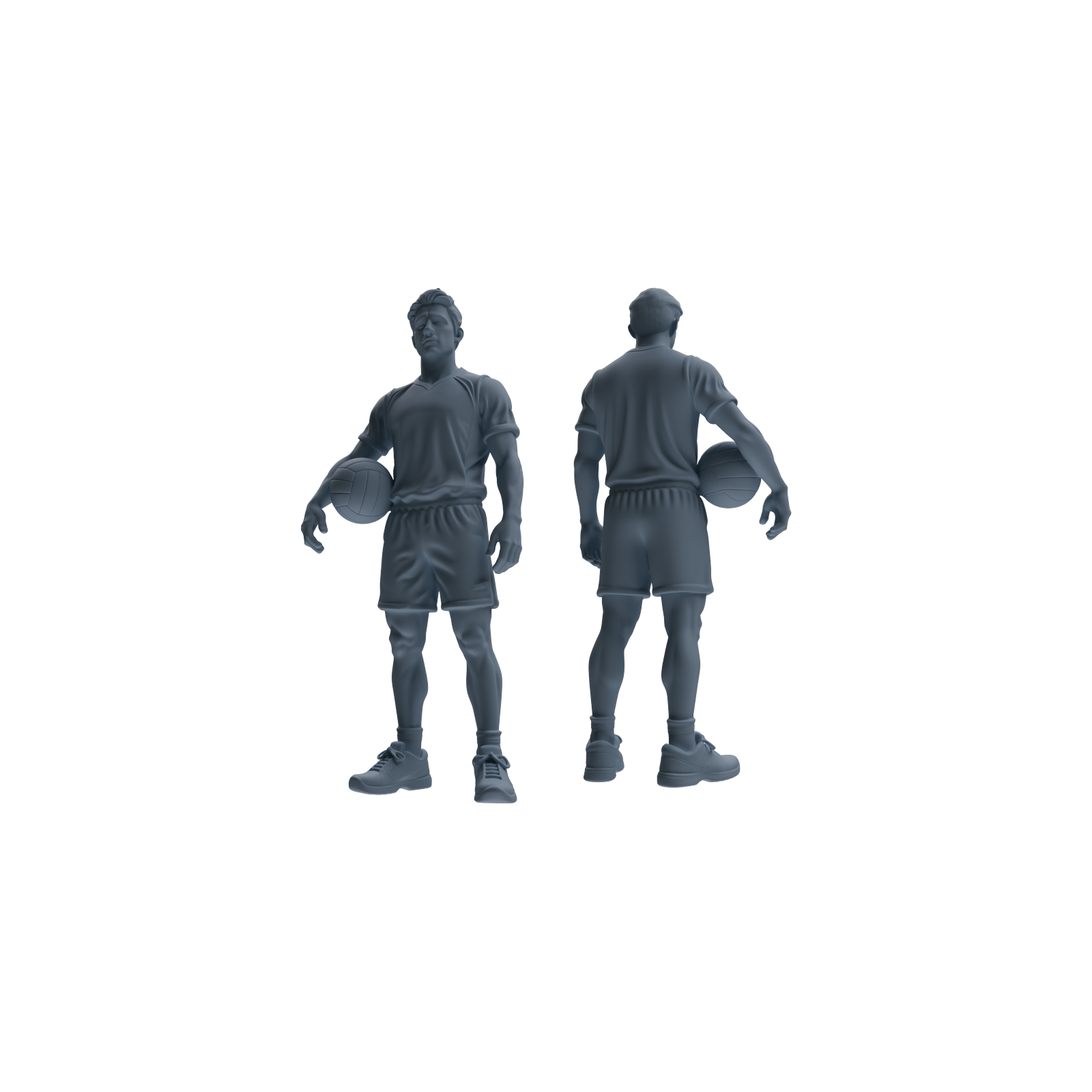 Detail view of MRY-SFW LYTR824 Male Volleyball Player Figure Modern Model 6 pcs Miniature Car Diorama Figures Scene Props Accessories Resin Model