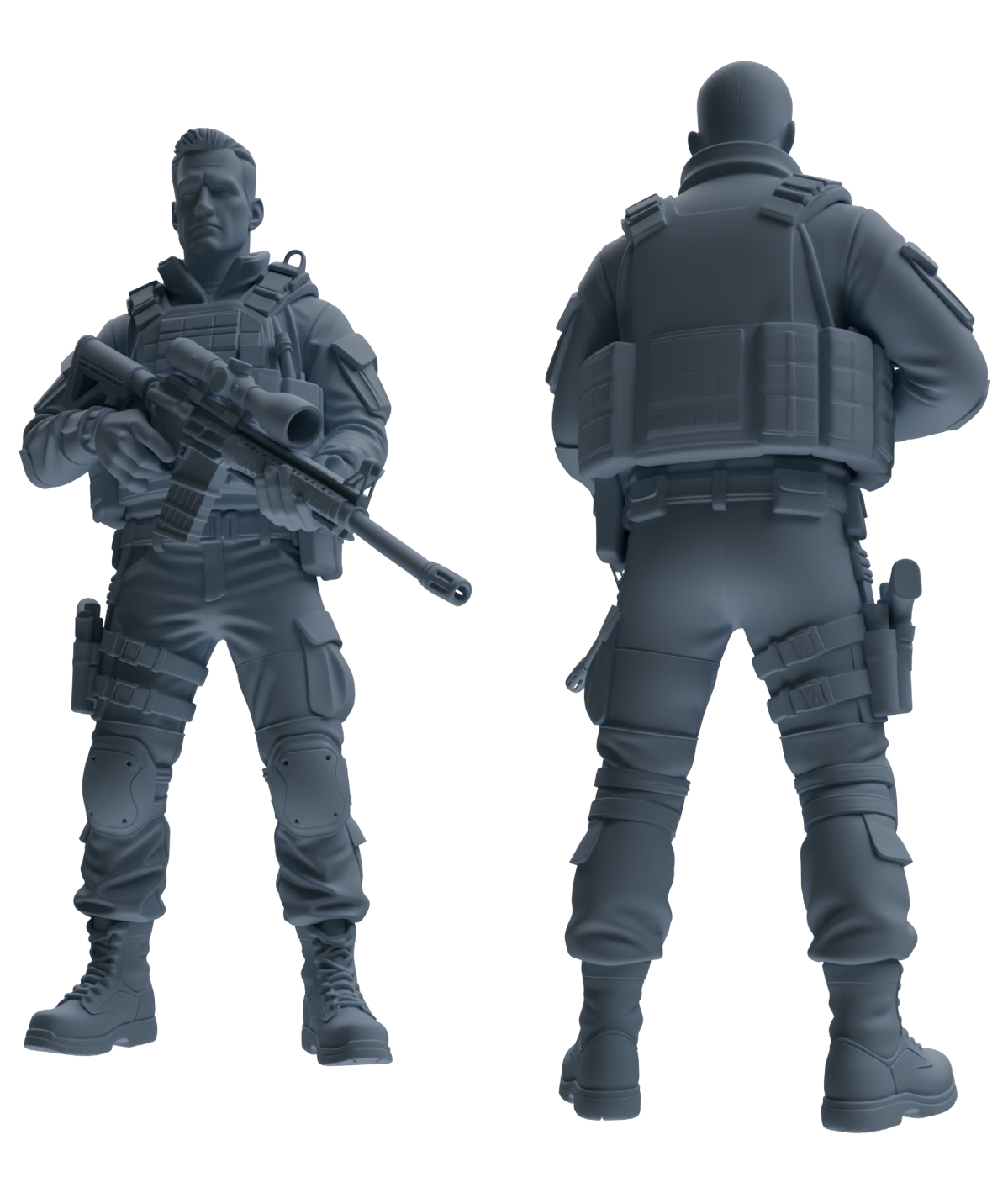 MRY-SFW SSTR176 Miniatures Soldier Model Kit Special Forces Soldier Modern Model 3 pcs