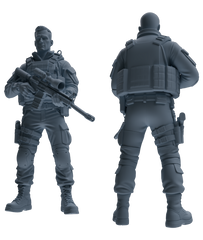 MRY-SFW SSTR176 Miniatures Soldier Model Kit Special Forces Soldier Modern Model 3 pcs