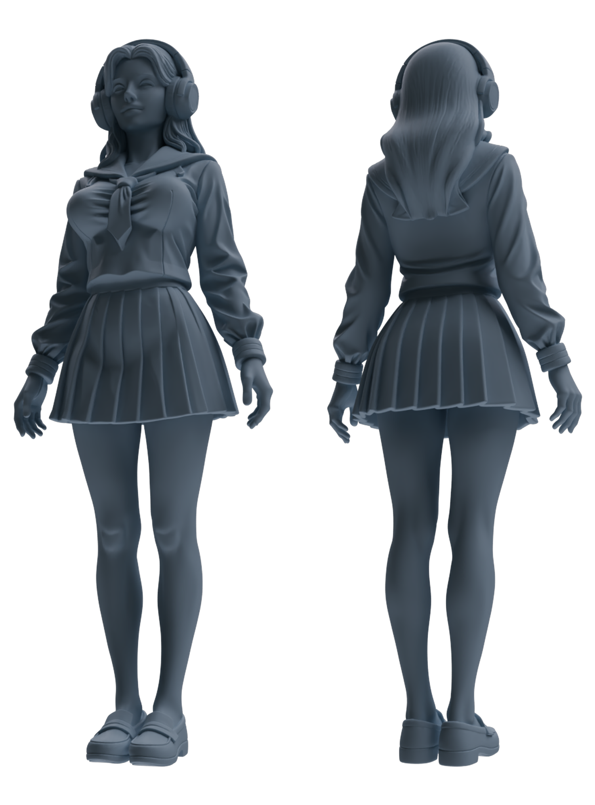 Detail view of MRY-SFW LYTR874 College Style Uniform Girl Modern Model 3 pcs Model