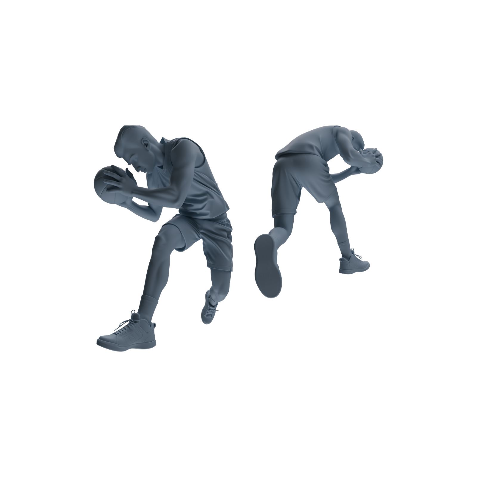 Detail view of MRY-SFW LYTR806 Male Basketball Player Figure Modern Model 6 pcs Miniature Car Diorama Figures Scene Props Accessories Resin Model