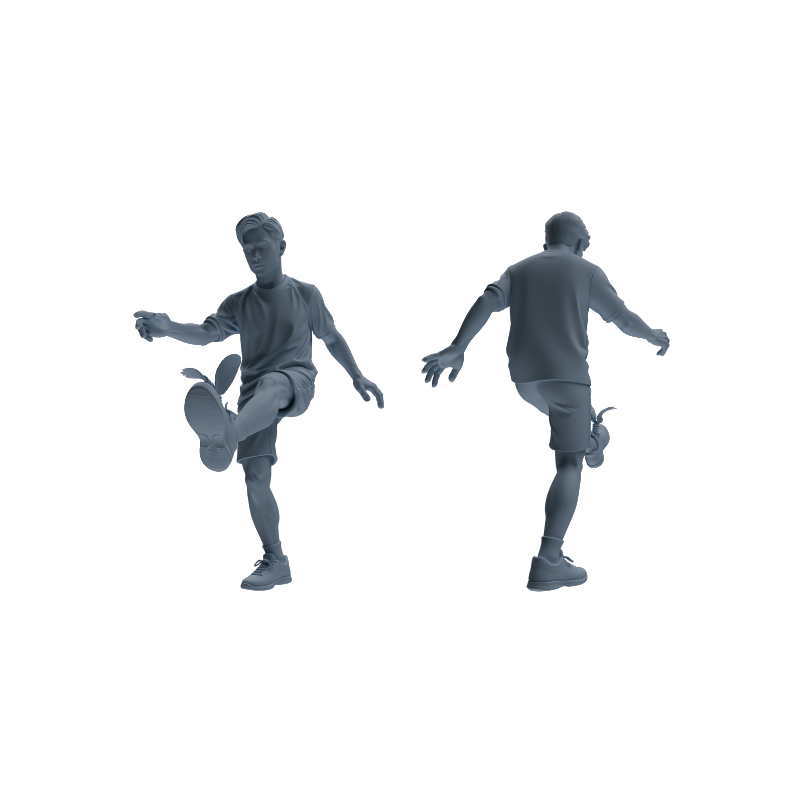 Detail view of MRY-SFW LYTR796 Shuttlecock Kicking Figure Modern Model 4 pcs Miniature Car Diorama Figures Scene Props Accessories Resin Model