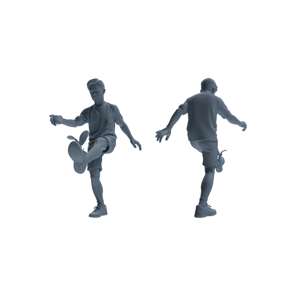 Detail view of MRY-SFW LYTR796 Shuttlecock Kicking Figure Modern Model 4 pcs Miniature Car Diorama Figures Scene Props Accessories Resin Model