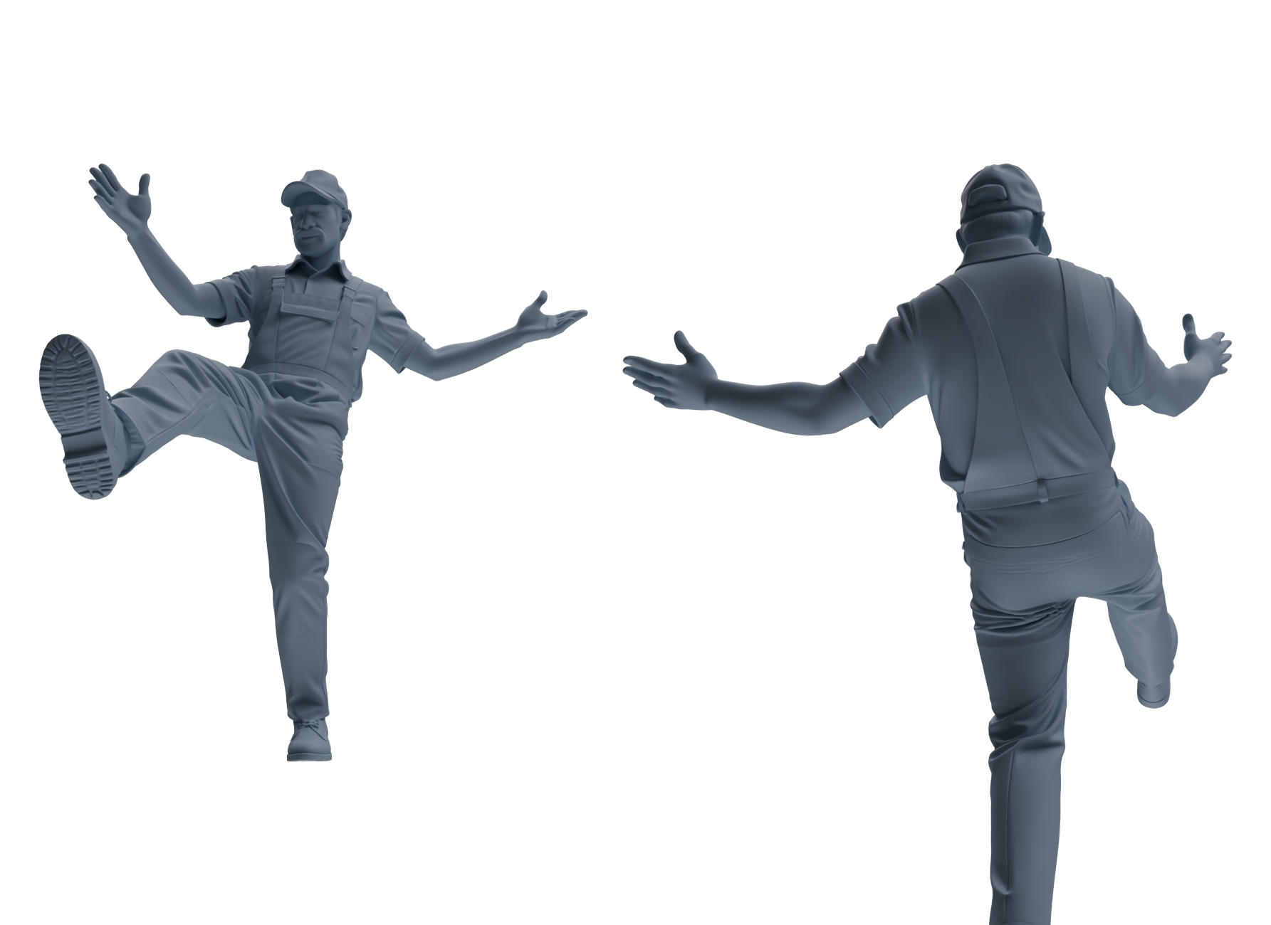 Detail view of MRY-SFW LYTR916 Farm Worker Multi-pose Modern Model 3 pcs Model