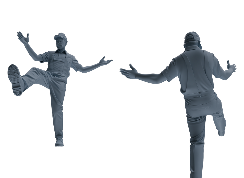 Detail view of MRY-SFW LYTR916 Farm Worker Multi-pose Modern Model 3 pcs Model