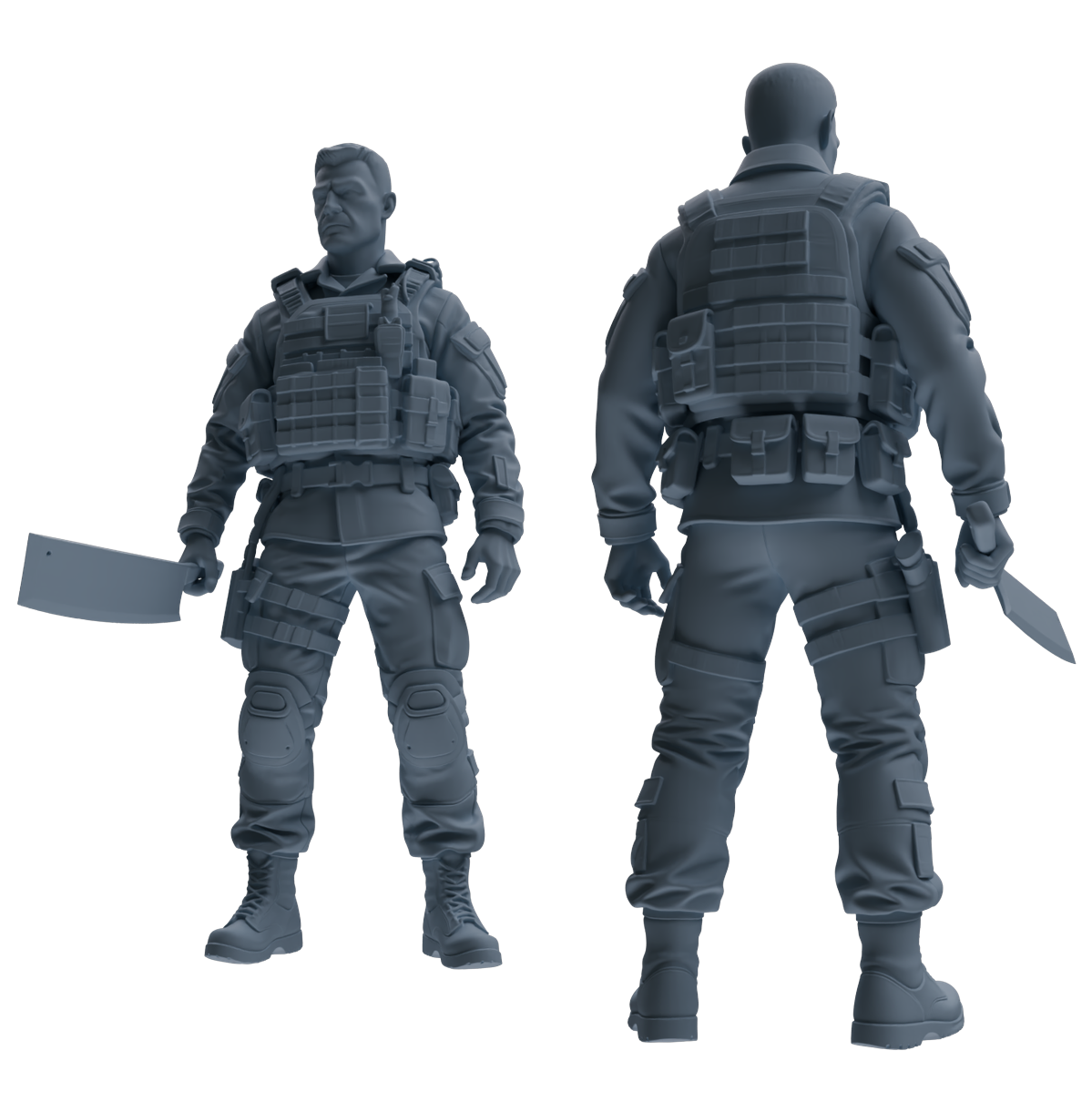 MRY-SFW SSTR204 Miniatures Soldier Model Kit Multi-Scenario Soldier Pose Modern Model 4 pcs