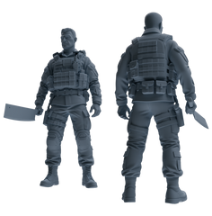 MRY-SFW SSTR204 Miniatures Soldier Model Kit Multi-Scenario Soldier Pose Modern Model 4 pcs