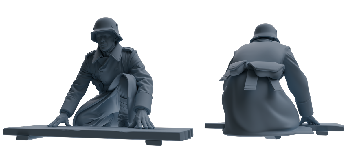 MRY-SFW SSTR189 Miniatures Soldier Model Kit WWI Engineer Soldier Pose Modern Model 3 pcs