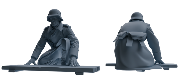 MRY-SFW SSTR189 Miniatures Soldier Model Kit WWI Engineer Soldier Pose Modern Model 3 pcs