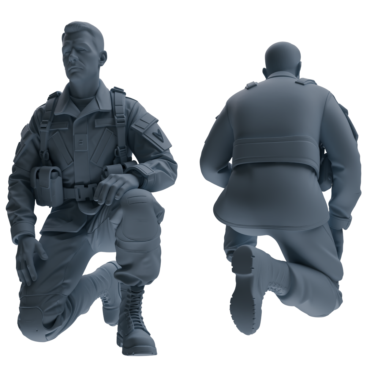 MRY-SFW SSTR186 Miniatures Soldier Model Kit Mine Clearance Engineer Soldier Pose Modern Model 3 pcs