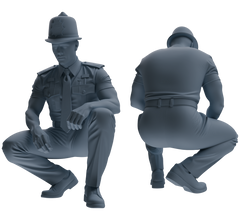 Detail view of MRY-SFW LYGR806 Modern British Police Six-Person Punishment Group Model