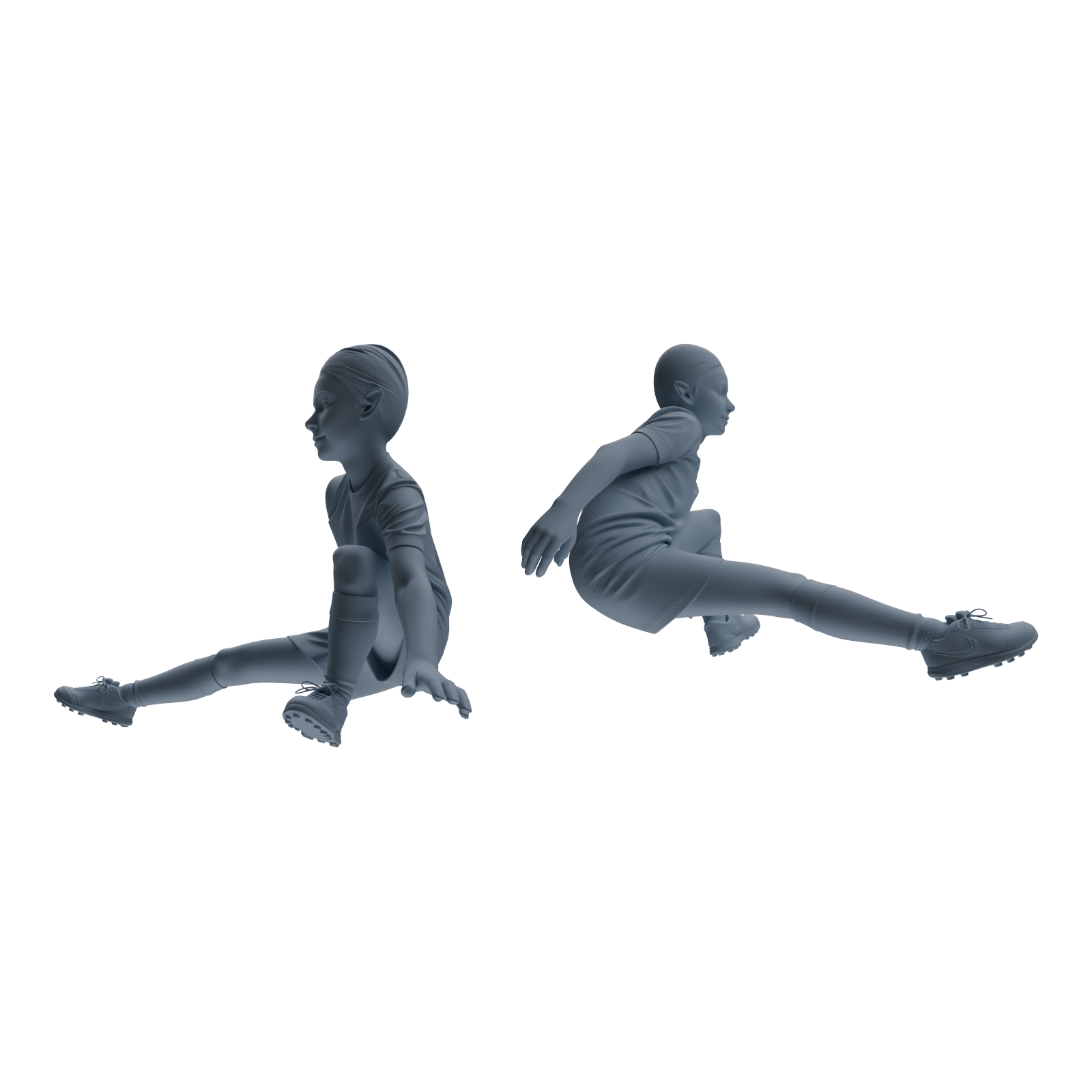 Detail view of MRY-SFW LYTR805 Female Soccer Player Figure Modern Model 6 pcs Miniature Car Diorama Figures Scene Props Accessories Resin Model