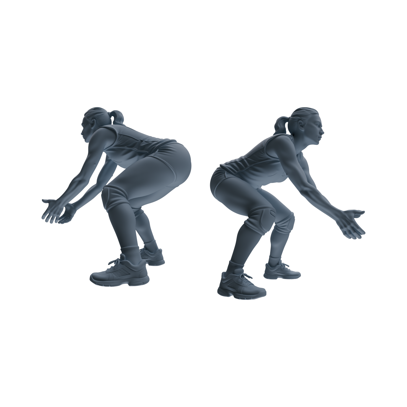 Detail view of MRY-SFW LYTR823 Female Volleyball Player Figure Modern Model 5 pcs Miniature Car Diorama Figures Scene Props Accessories Resin Model
