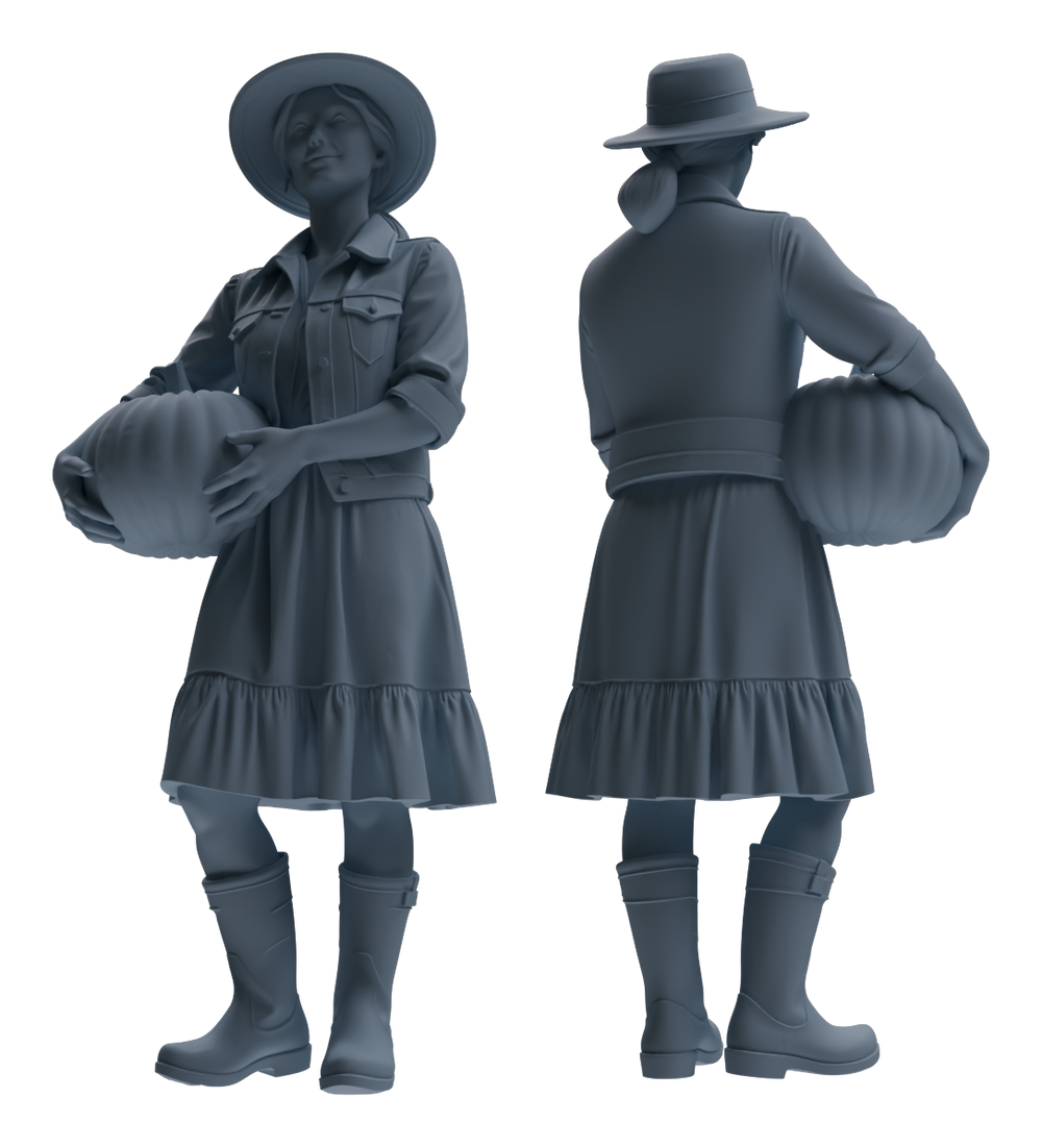 Detail view of MRY-SFW LYTR908 Farm Harvest Character Modern Model 4 pcs Model