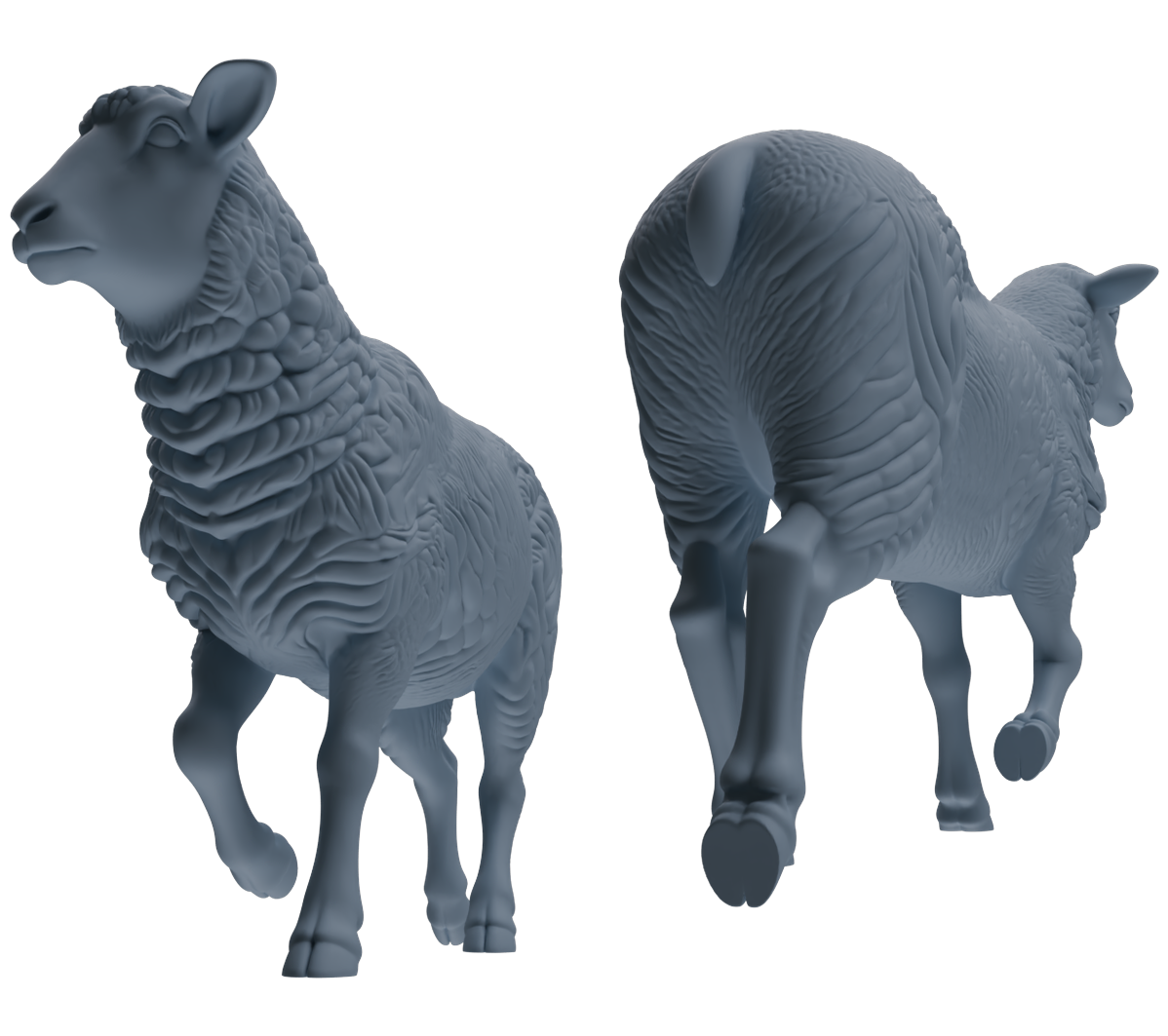 Detail view of MRY-SFW LYTR845 Farm Sheep Pose Model 4 pcs Miniature Car Diorama Figures Scene Props Accessories Resin Model