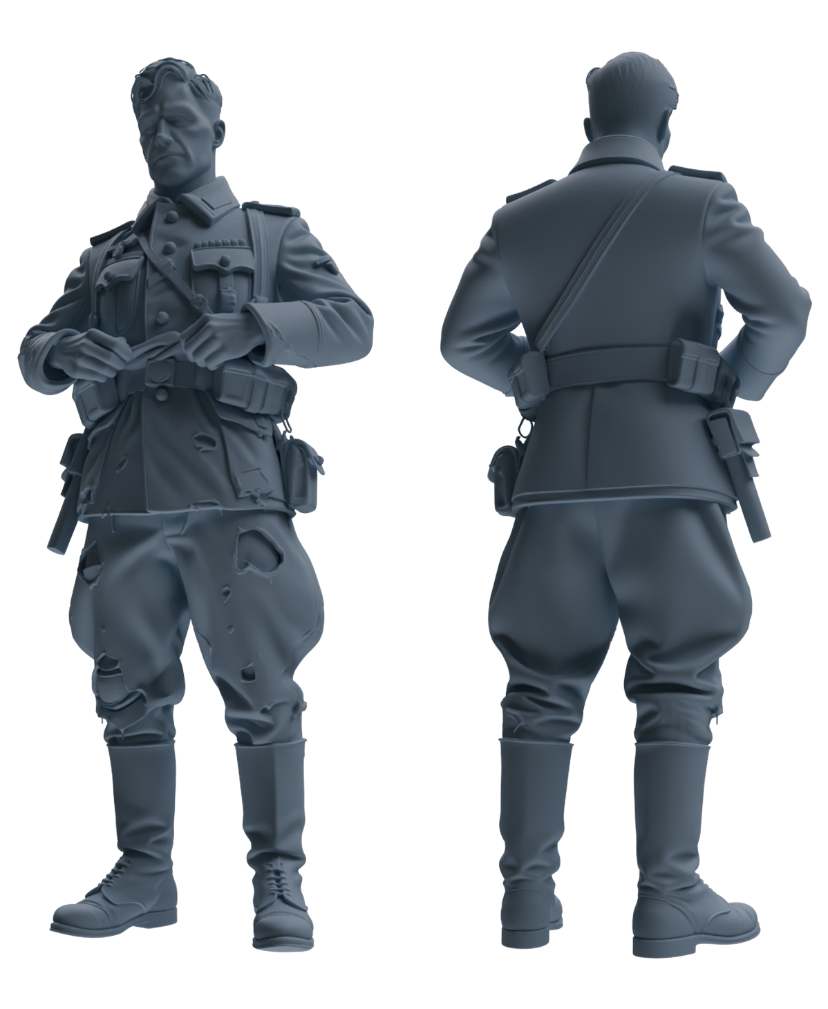 MRY-SFW SSTR181 Miniatures Soldier Model Kit Combat Soldier Pose Modern Model 6 pcs