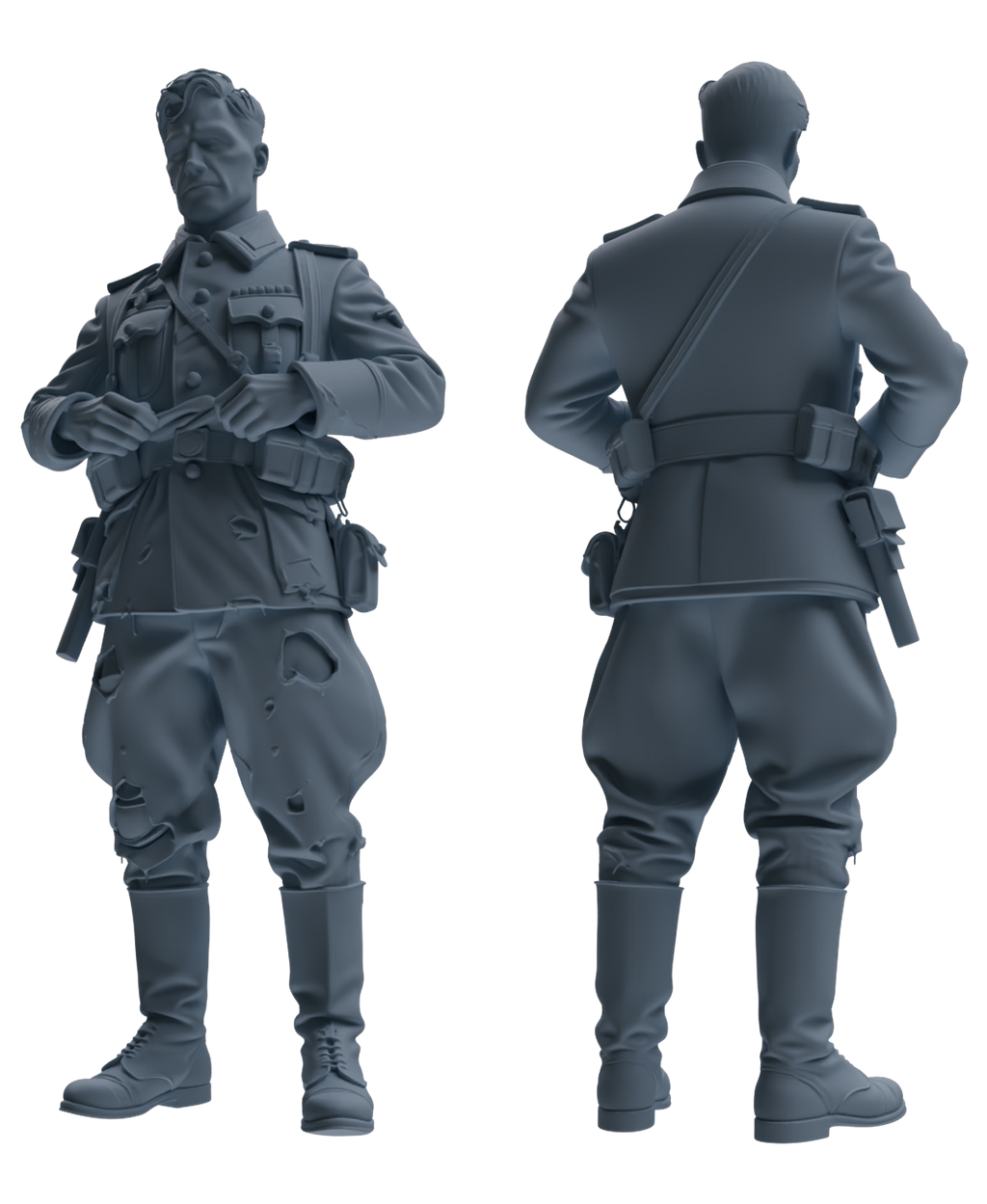 MRY-SFW SSTR181 Miniatures Soldier Model Kit Combat Soldier Pose Modern Model 6 pcs