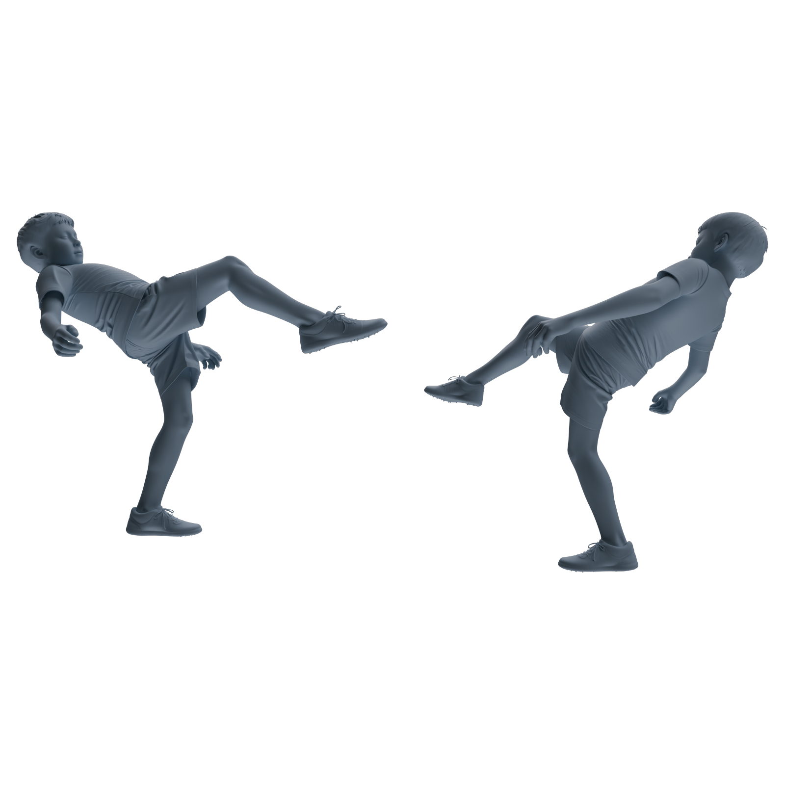 Detail view of MRY-SFW LYTR811 Child Soccer Player Figure Modern Model 6 pcs Miniature Car Diorama Figures Scene Props Accessories Resin Model