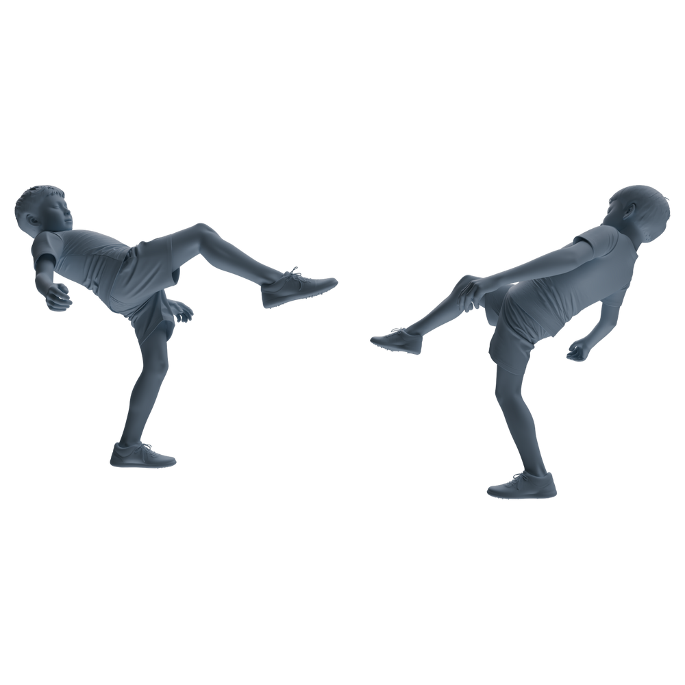 Detail view of MRY-SFW LYTR811 Child Soccer Player Figure Modern Model 6 pcs Miniature Car Diorama Figures Scene Props Accessories Resin Model