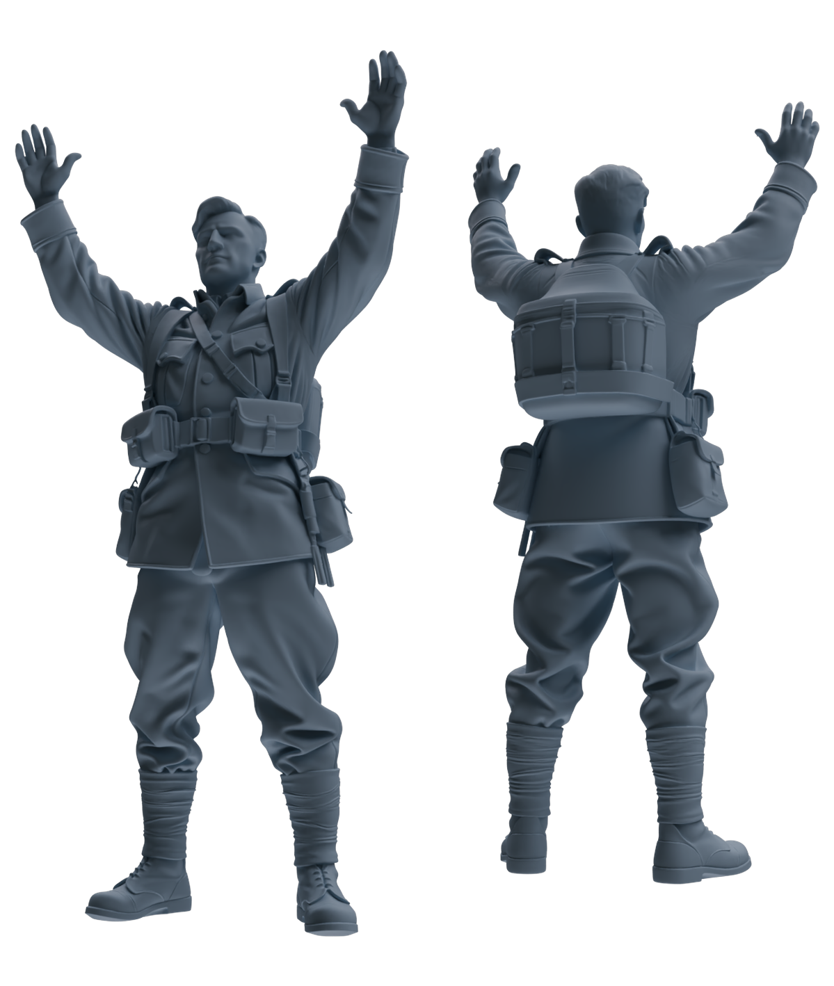 MRY-SFW SSTR197 Miniatures Soldier Model Kit Multi-Pose Soldier Modern Model 5 pcs