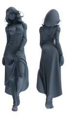 Detail view of MRY-SFW LYTR878 Sci-Fi Modified Woman Figure Modern Model 4 pcs Model