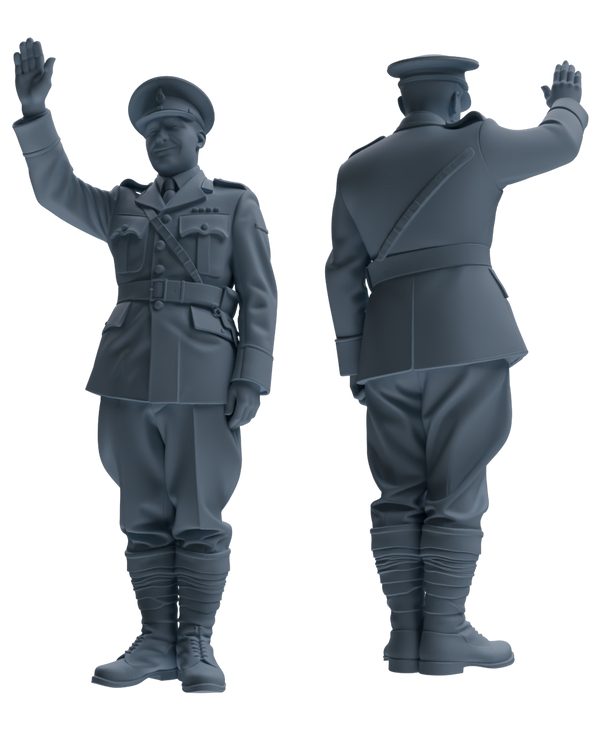 MRY-SFW SSTR196 Miniatures Soldier Model Kit Officer Salute Wave Pose Modern Model 3 pcs
