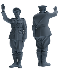 MRY-SFW SSTR196 Miniatures Soldier Model Kit Officer Salute Wave Pose Modern Model 3 pcs
