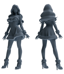 Detail view of MRY-SFW LYTR881 Christmas Style Girl Figure Modern Model 4 pcs Model
