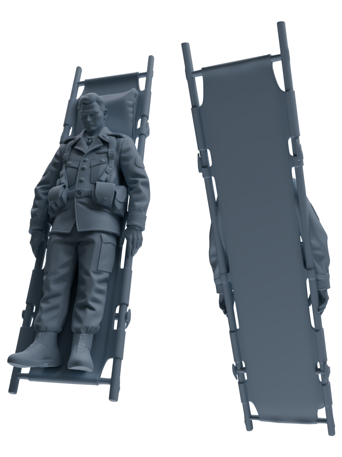 MRY-SFW SSTR192 Miniatures Soldier Model Kit Wounded Soldier Medical Pose Modern Model 6 pcs